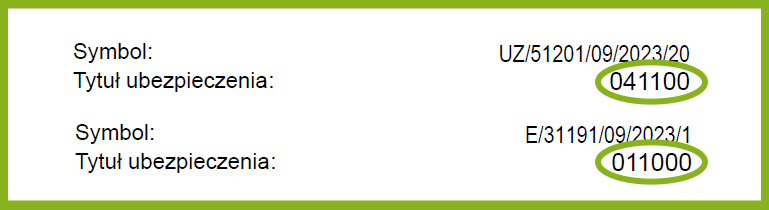 rodzaj umowy, symbol i tytuł ubezpieczenia