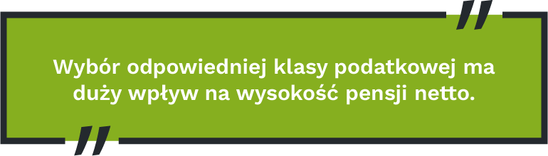 Wybór odpowiedniej klasy podatkowej ma duży wpływ na wysokość pensji netto.